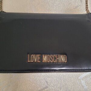 Love Moschino Black Eco-leather Crossbody Bag